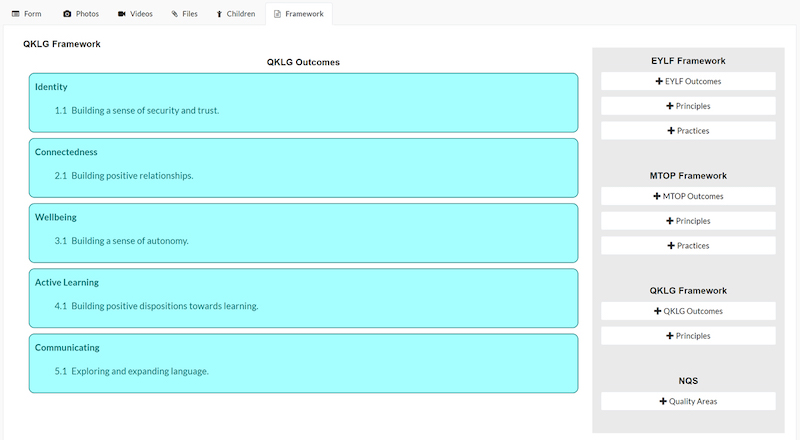 QKLG Framework Childcare App