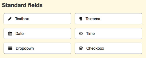 Daycare App Form Fields