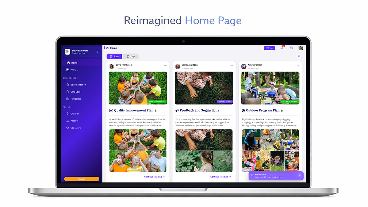 Reworked home page tabs