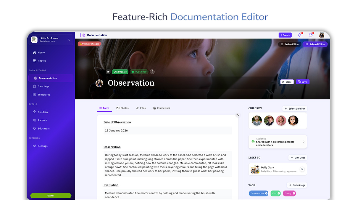 Documentation editor