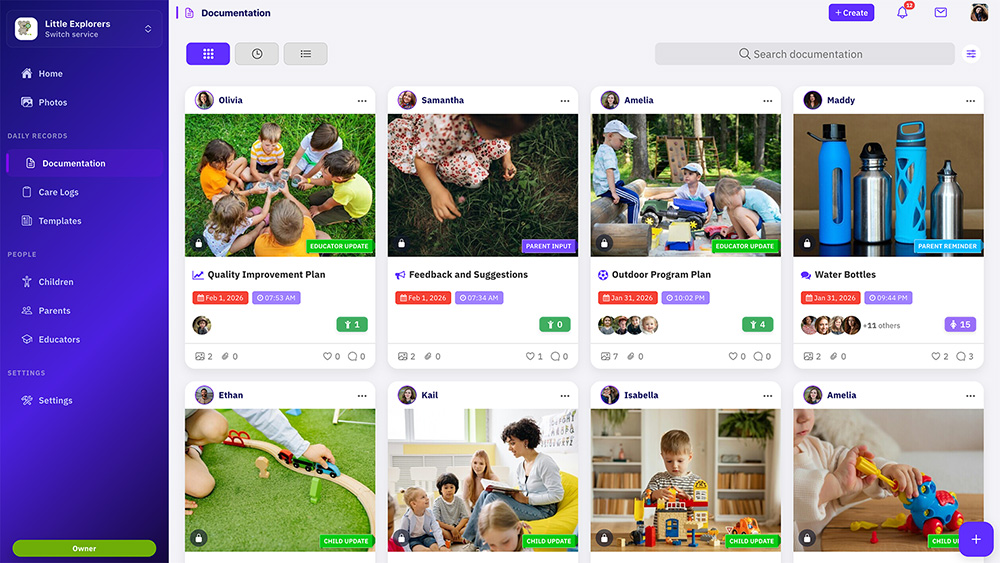 Web documentation list preview